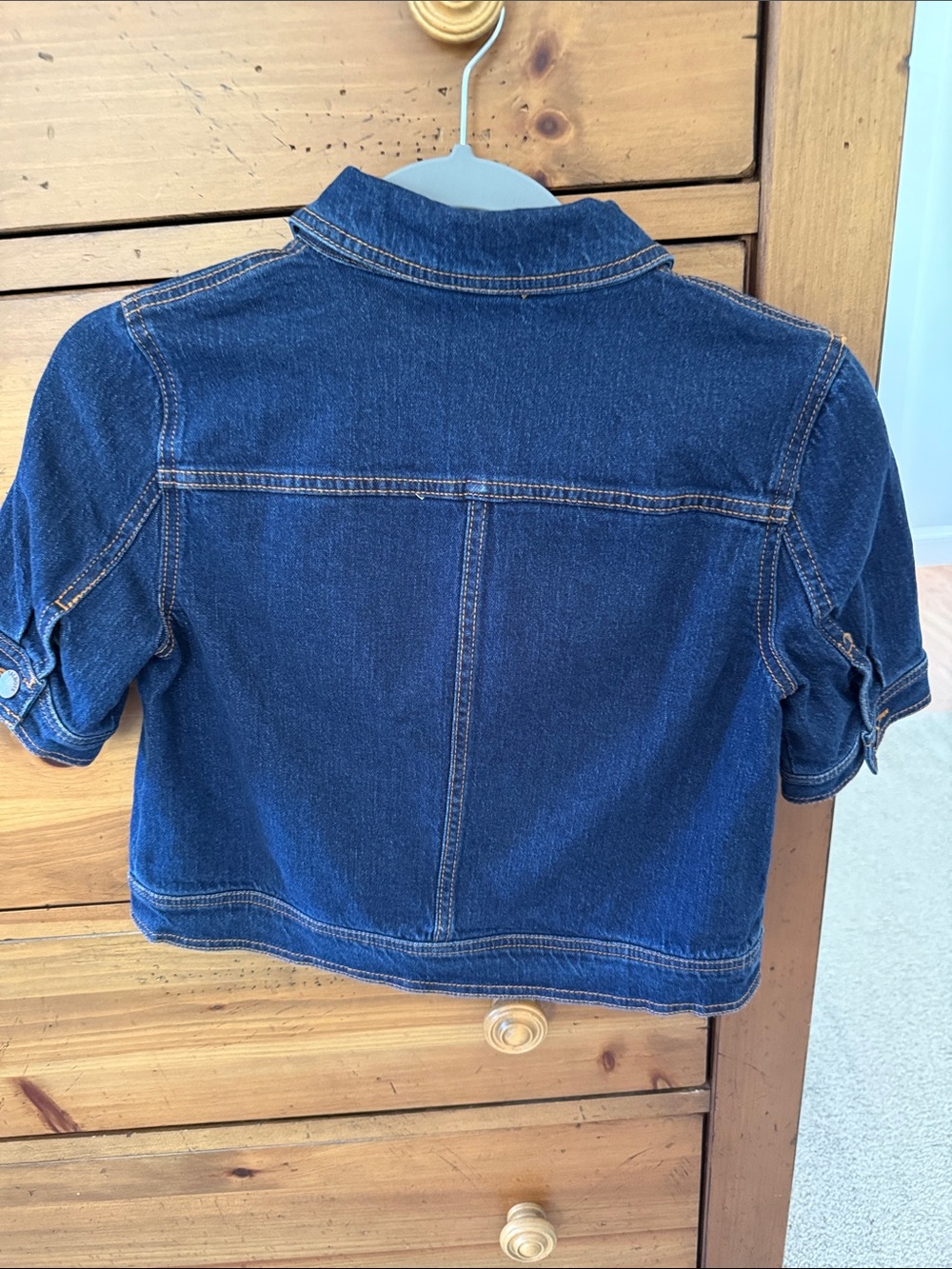 Talbots Deep Blue Short-Sleeve Denim Jacket - Picture 2 of 5